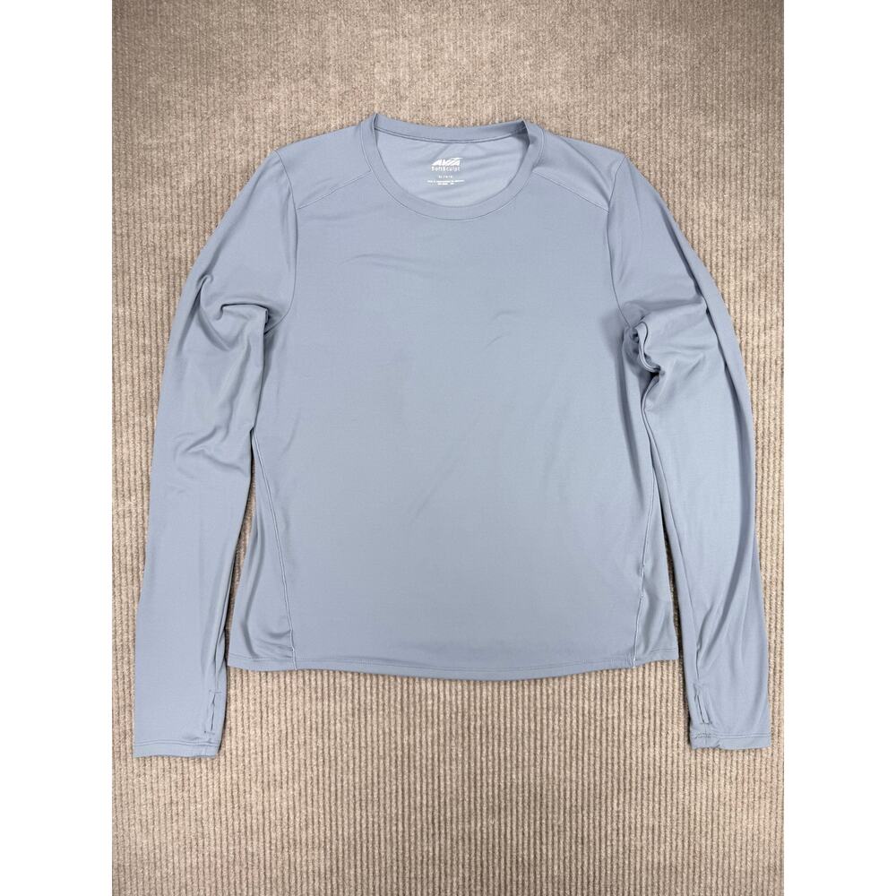 Avia SoftSculpt Womens XL Moonstone Blue Gray Long Sleeve Top Thumbholes - Picture 2 of 9